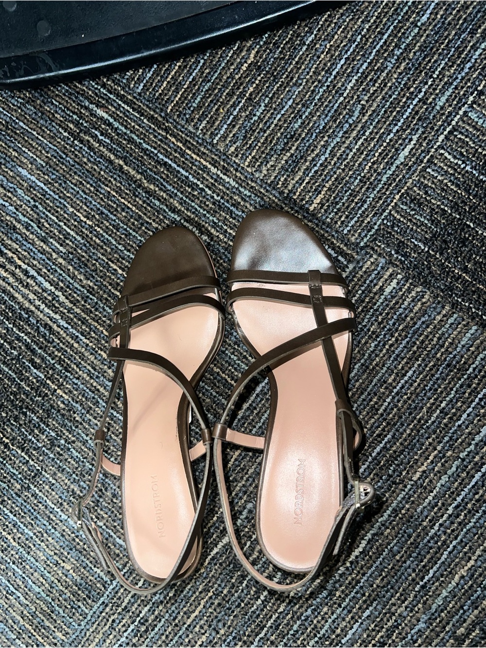 Nordstrom Brown Strappy Leather Sandals